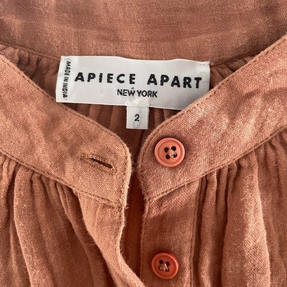 Apiece Apart Bravo Pintuck Blouse in Onion Skin - Picture 4 of 8